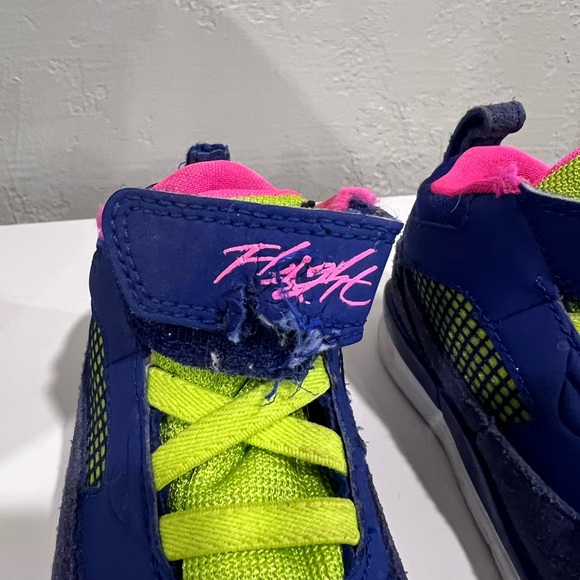 Jordan Flight GT Toddler Shoes Deep Royal Blue/Green/Hyper Pink - Picture 3 of 5